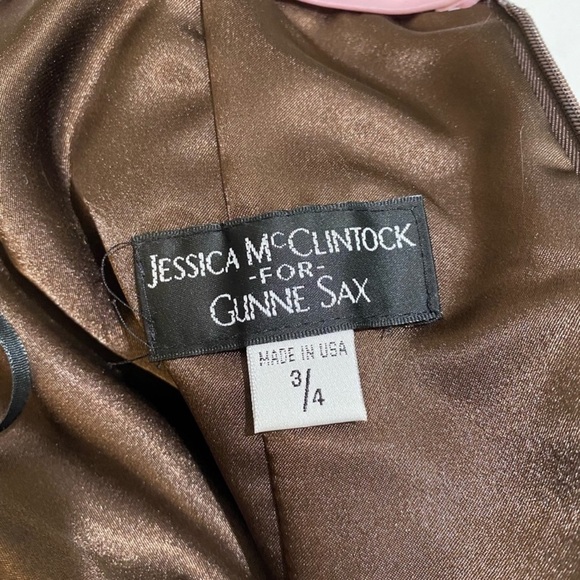 Gunne Sax Jessica McLintock Vintage Strapless Dress Polka Dot - Picture 4 of 8